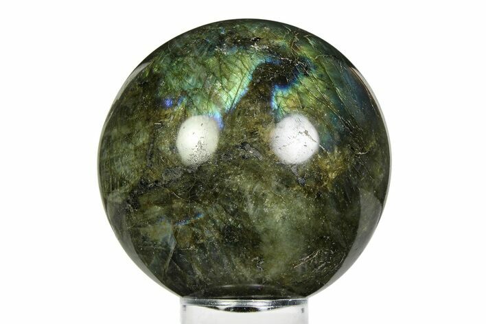 Flashy, Polished Labradorite Sphere - Great Color Play #355460
